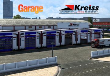 Мод Скин Гараж компании «kreiss» версия 1.1 для Euro Truck Simulator 2 (v1.39.x, - 1.45.x)
