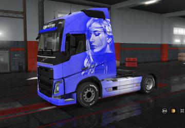 Мод Скин «Girl mask» для Volvo FH 2012 версия 1.0 для Euro Truck Simulator 2 (v1.28.x, - 1.34.x)