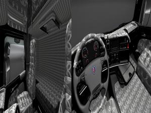 Мод Скин+интерьер для Scania RS RJL версия 1.1 для Euro Truck Simulator 2 (v1.27.x)