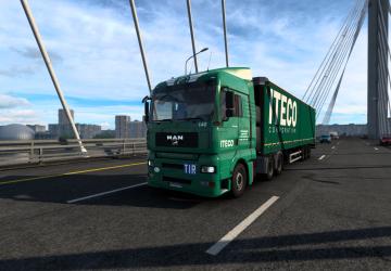 Мод Skin ITECO Corporation for MAN TGA by MADster v1.0 для Euro Truck Simulator 2 (v1.40.x, - 1.43.x)