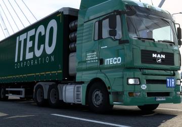 Мод Skin ITECO Corporation for MAN TGA by MADster v1.5 для Euro Truck Simulator 2 (v1.40.x)