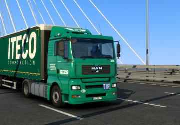 Мод Skin ITECO Corporation for MAN TGA by MADster v1.5 для Euro Truck Simulator 2 (v1.40.x)