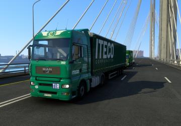 Мод Skin ITECO Corporation for MAN TGA by MADster v1.5 для Euro Truck Simulator 2 (v1.40.x)