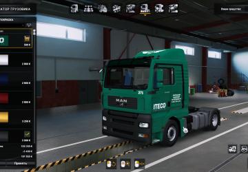 Мод Skin ITECO Corporation for MAN TGA by MADster v1.5 для Euro Truck Simulator 2 (v1.40.x)