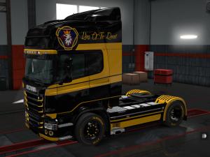 Мод Скин King Of The Road для Scania RS (RJL) v1.0 для Euro Truck Simulator 2 (v1.28.x)