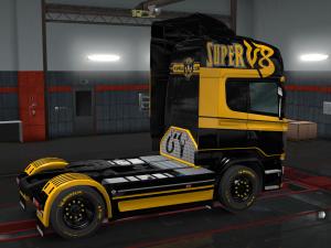 Мод Скин King Of The Road для Scania RS (RJL) v1.0 для Euro Truck Simulator 2 (v1.28.x)