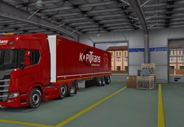 Мод Скин «KopiTrans» для своего прицепа и Scania R 2016 v1.0 для Euro Truck Simulator 2 (v1.32.x)