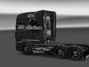 Мод Скин Marlboro для Scania RJL версия 1.0 для Euro Truck Simulator 2 (v1.27.x, - 1.43.x)