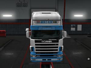 Мод Скин Mike Kok для Scania R 4 Series (RJL) v1.0 для Euro Truck Simulator 2 (v1.28.x)