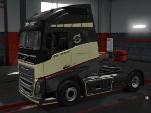 Мод Скин Old School для Volvo FH 2012 & 2013 версия 1.0 для Euro Truck Simulator 2 (v1.28.x, - 1.33.x)