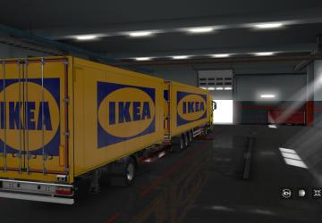 Мод Скин пак «Ikea» для  Man TGS и стандартных прицепов v1.1 для Euro Truck Simulator 2 (v1.34.x, 1.35.x)