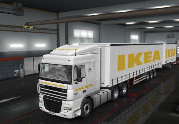 Мод Скин пак «Ikea» для  Man TGS и стандартных прицепов v1.5 для Euro Truck Simulator 2 (v1.35.x)