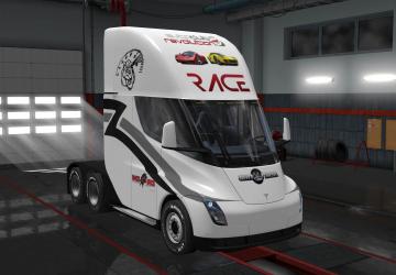 Мод Скин Race&Face для Tesla 2019 версия 1.0 для Euro Truck Simulator 2 (v1.31.x)