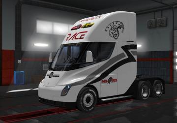 Мод Скин Race&Face для Tesla 2019 версия 1.0 для Euro Truck Simulator 2 (v1.31.x)