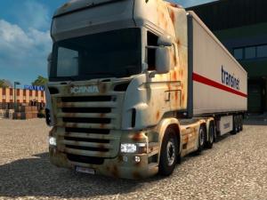 Мод Скин «ржавчина »для Scania R & T от RJL и Volvo Ohaha v1.0 для Euro Truck Simulator 2 (v1.27.х, 1.28.x)