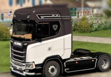 Мод Skin Scania S Black Beauty версия 1.0 для Euro Truck Simulator 2 (v1.40.x, 1.41.x)