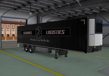 Мод Скин «Squirrel Logistics Combo 2019» для прицепа и Volvo FH16 2012 v1.0 для Euro Truck Simulator 2 (v1.32.x, 1.33.x)