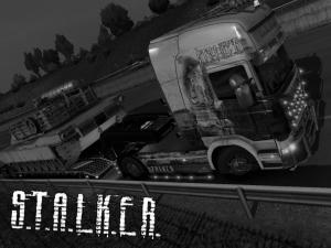 Мод Скин STALKER для Scania R и Streamline для Euro Truck Simulator 2 (v1.27)