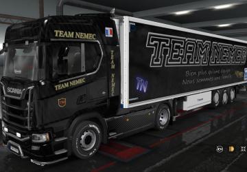 Мод Скин «Team Nemec» для Scania S 2016 версия 1.0 для Euro Truck Simulator 2 (v1.28.x, - 1.34.x)