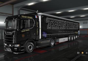 Мод Скин «Team Nemec» для Scania S 2016 версия 1.0 для Euro Truck Simulator 2 (v1.28.x, - 1.34.x)