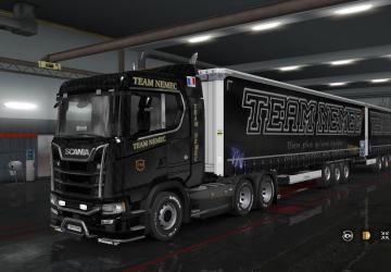 Мод Скин «Team Nemec» для Scania S 2016 версия 1.0 для Euro Truck Simulator 2 (v1.28.x, - 1.34.x)