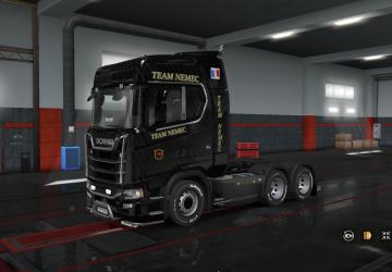 Мод Скин «Team Nemec» для Scania S 2016 версия 1.0 для Euro Truck Simulator 2 (v1.28.x, - 1.34.x)