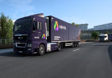 Мод Скин ТК «Лента» версия 1.0 для Euro Truck Simulator 2 (v1.35.x, - 1.42.x)
