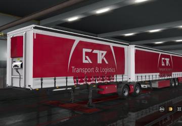 Мод Скин «Transport & Logistics» для прицепа и DAF XF 105 v1.0 для Euro Truck Simulator 2 (v1.32.x, - 1.34.x)