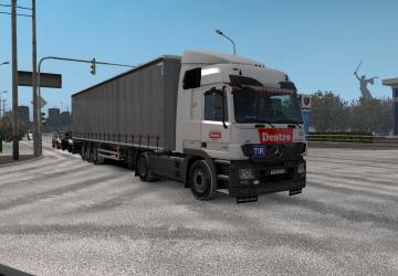 Мод Скин транспортной компании «Dentro» для Mercedes Actros MP3 v1.0 для Euro Truck Simulator 2 (v1.35.x, 1.36.x)