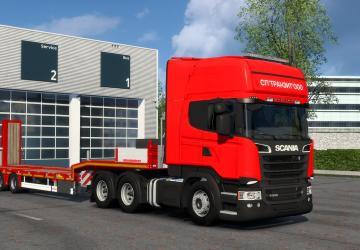 Мод Скин транспортной компании OOO «Транзит» для Scania R v1.0 для Euro Truck Simulator 2 (v1.52)