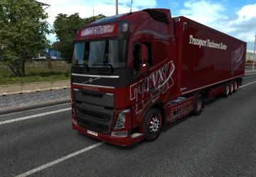 Мод Скин TVX для Volvo FH16 2012 версия 1.0 для Euro Truck Simulator 2 (v1.35.x, - 1.37.x)