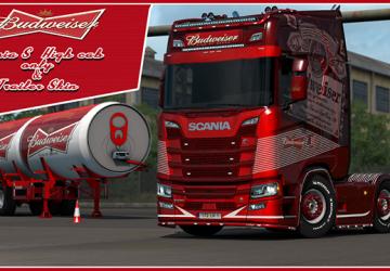 Мод Скинпак «Budweiser» версия 1.0 для Euro Truck Simulator 2 (v1.35.x)