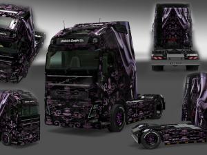 Мод Скинпак для Volvo FH 2012 версия 1.0 для Euro Truck Simulator 2 (v1.27)