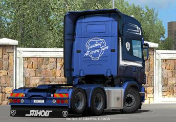 Мод Скинпак «ROML Cargo» для Scania R 4-series RJL и Krone Flatbed v1.0 для Euro Truck Simulator 2 (v1.32.x, - 1.34.x)