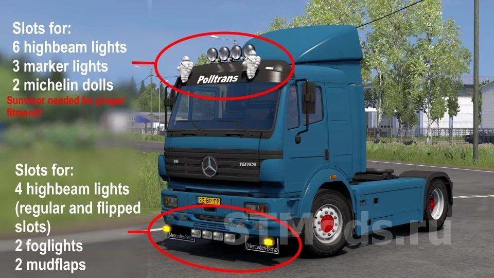 Слоты для Mercedes SK версия 1.0 для Euro Truck Simulator 2 (v1.35.x, - 1.43.x)