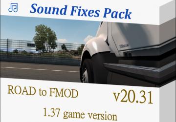 Мод Sound Fixes Pack версия 20.31 для Euro Truck Simulator 2 (v1.37.x)