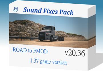 Мод Sound Fixes Pack версия 20.36.1 для Euro Truck Simulator 2 (v1.37.x)