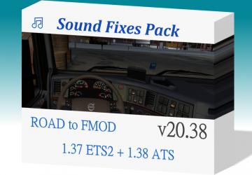 Мод Sound Fixes Pack версия 20.38 для Euro Truck Simulator 2 (v1.37.x)