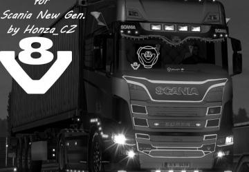 Мод Sound V8 for Scania S&R Next Gen версия 1.0 для Euro Truck Simulator 2 (v1.30.x)