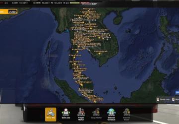 Карту Карта «South East Asia» версия 0.2.1.1 для Euro Truck Simulator 2 (v1.46.x)