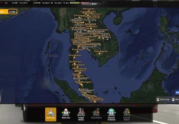 Карта «South East Asia» версия 0.2.4.2 для Euro Truck Simulator 2 (v1.49.x)