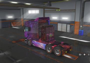 Мод SPACE SKIN для Scania R & Streamline Modifications by RJL v1.0 для Euro Truck Simulator 2 (v1.32.x, - 1.34.x)