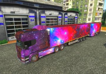 Мод SPACE SKIN для Scania R & Streamline Modifications by RJL v1.0 для Euro Truck Simulator 2 (v1.32.x, - 1.34.x)