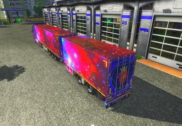 Мод SPACE SKIN для Scania R & Streamline Modifications by RJL v1.0 для Euro Truck Simulator 2 (v1.32.x, - 1.34.x)