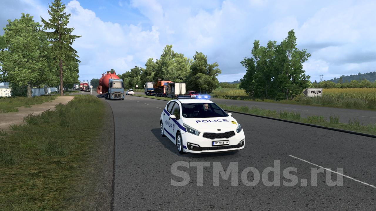 Скачать мод Special Transport Escort Police версия 1.2.1 для Euro Truck  Simulator 2 (v1.40.x)