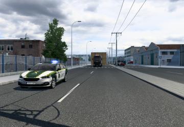 Мод Special Transport Escort Police версия 1.2.1 для Euro Truck Simulator 2 (v1.40.x)