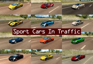 Мод Sport Cars Traffic Pack версия 1.1 для Euro Truck Simulator 2 (v1.30.x, 1.31.x)