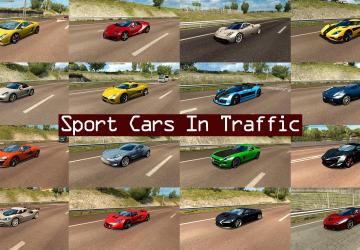 Мод Sport Cars Traffic Pack версия 1.2 для Euro Truck Simulator 2 (v1.30.x, 1.31.x)