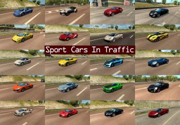 Мод Sport Cars Traffic Pack версия 1.3 для Euro Truck Simulator 2 (v1.30.x, 1.31.x)