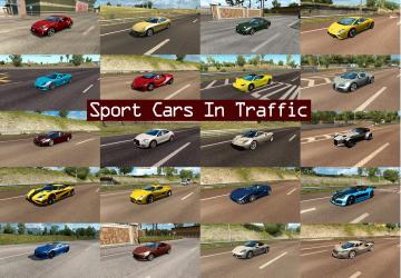 Мод Sport Cars Traffic Pack версия 1.8 для Euro Truck Simulator 2 (v1.30.x, - 1.32.x)